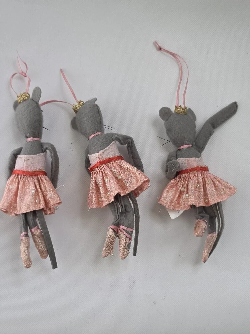 Target Wondershop Ballerina Mouse Christmas Ornaments Set of 3 Pink 2021